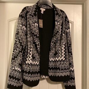 Chico’s black and white jacket